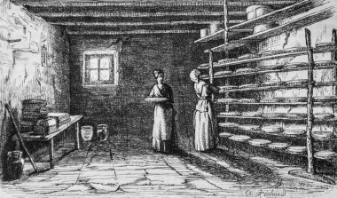 Peynir mandırası, resimli dergi, editör Edouard Charton, 1860