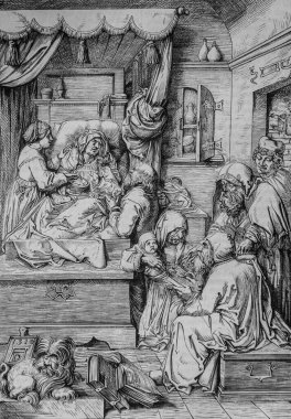 Saint Jean 'in vaftiz töreni, resim dükkanı, editör Edouard Charton, 1860