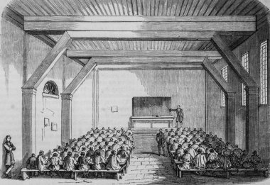 Martiniere Okulu, Lyon, resim dükkanı, Yayıncı Edouard Charton, 1860