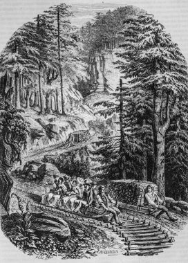 La Schlitte, resim dükkanında, editör Edouard Charton, 1860