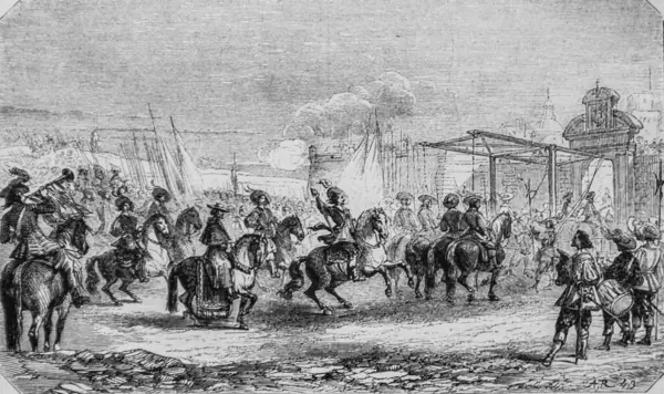 stock image Siege of La Rochelle, the picturesque magazin, editor Edouard Charton, 1860