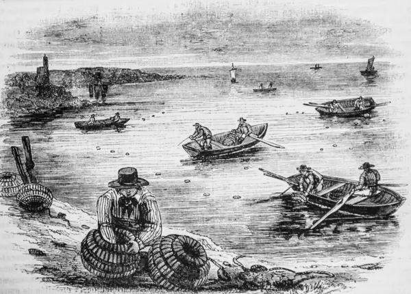 Yengeç balıkçıları, resim dükkanı, editör Edouard Charton, 1860