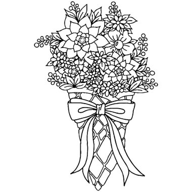 Yetişkinler ve çocuklar için boyama kitabı için vektör dondurma. Siyah çizgi dondurma boyama sayfası.