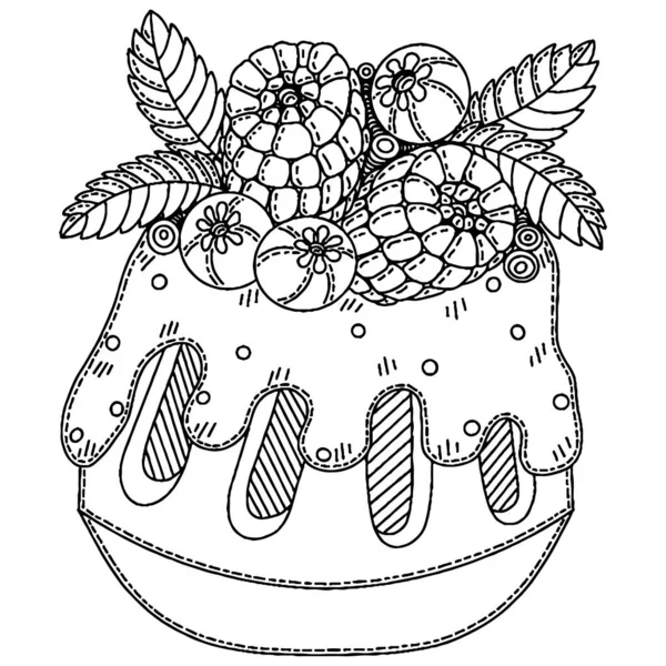 Desenho para colorir com bolo, sorvete, cupcake, doces e outros des  vetor(es) de stock de ©ellina200@mail.ru 283971708