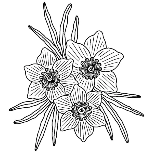 Вектор Красива Квітка Розмальовки Книги Або Сторінки Ізольована Квітка — стоковий вектор