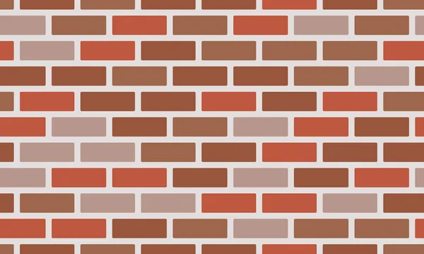 Vector Illustration Red Brick Wall Texture Background Seamless Pattern — Stock Vector