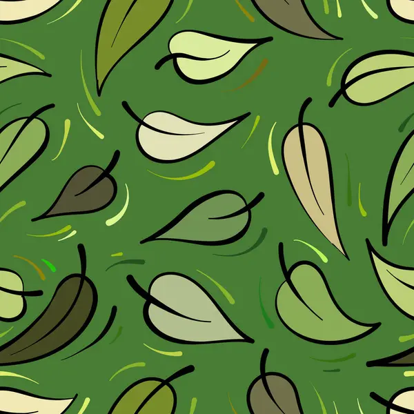 추상적 나뭇잎 패턴이죠 손으로 질감을 그렸어 초대장 포스터 삽화에 적합하다 — 스톡 벡터