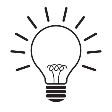 Parlak Fikirler Ampul Simgesi
