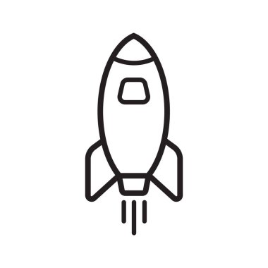 Taslak uçan roket simgesi