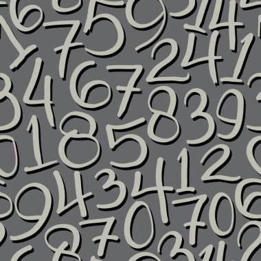 El çizimi stil numaralarının dinamik ve soyut, pürüzsüz deseni