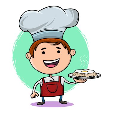 Şirin Şef bir tabak kızarmış pirinç servis ediyor.