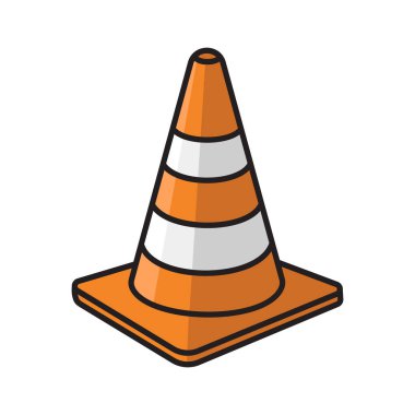 Turuncu Trafik Konisi İllüstrasyonu