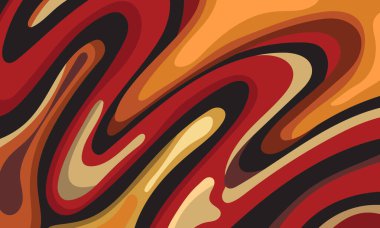 Klasik psikedelik dalgalı ve modaya uygun bir arkaplan