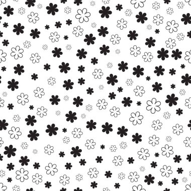 Şık ve klasik tek renkli çiçek motifi