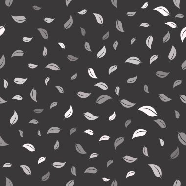 Zarif gri yaprak desen arka planı