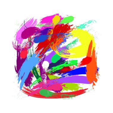 Enerji dolu bir renk patlaması ile soyut sanat patlaması