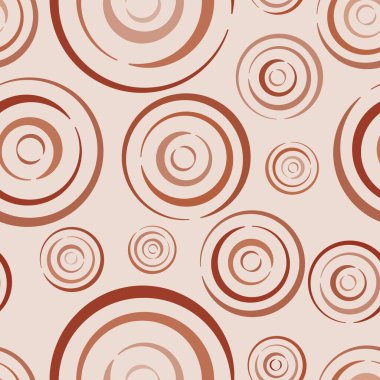 Yumuşak bej bir arka planda kırsal tonlu dairesel girdaplar