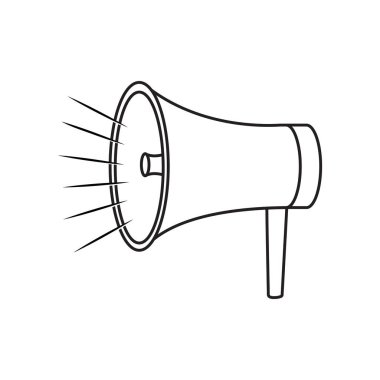 İletişim İçin Minimalist Megafon İllüstrasyonu