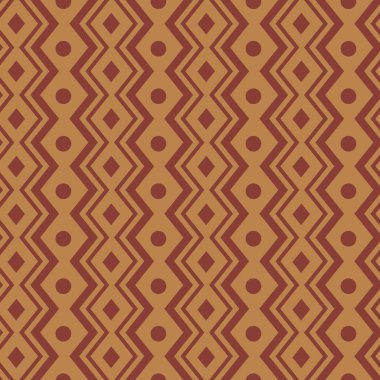 Abstract pattern inspired by ethnic designs with repeating shapes and warm colors, perfect for creative projects.