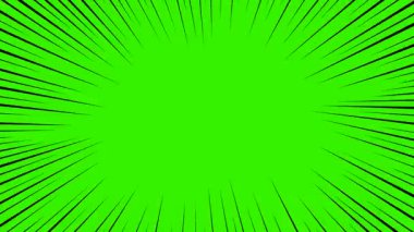 Siyah hız çizgisi animasyon tarzı arkaplan animasyonu. Yeşil ekranlı.