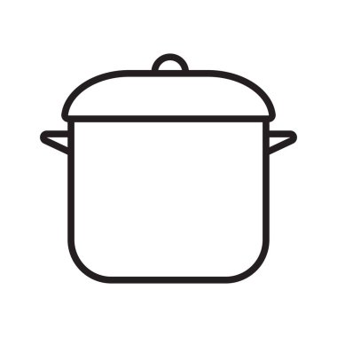 Gıda bloglarında, yemek tarifi kartlarında ya da yemek pişirmeyle ilgili bilgilerde kullanmak için mükemmel kapağı olan büyük bir deponun basit çizimi.