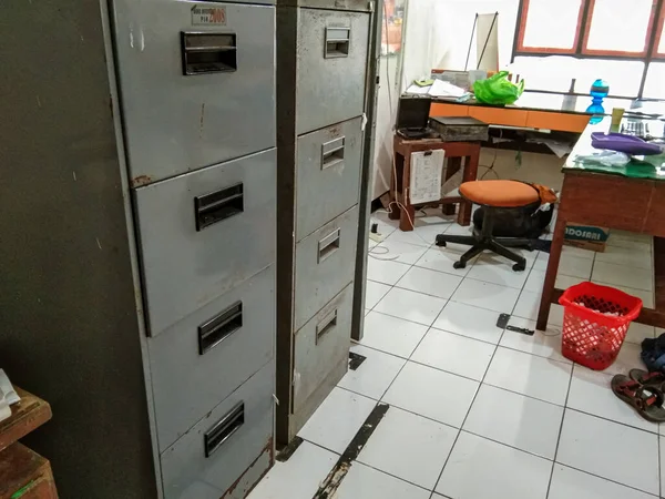 Kluis Voor Het Opslaan Van Bestanden Een Indonesische Postkantoor Kamer — Stockfoto