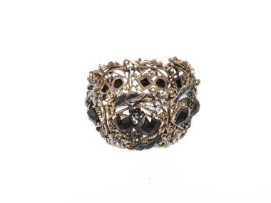 bracelet made of monel with a glamorous model, for hand accessories with a white background