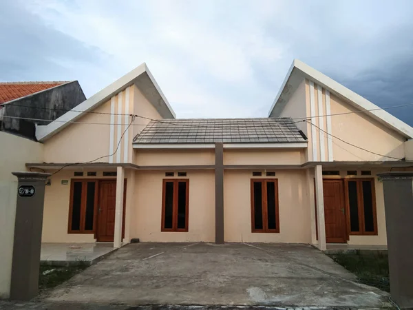 Probolinggo Indonézia 2023 Március Építésű Ház Eladó Minimalista Koncepcióval — Stock Fotó