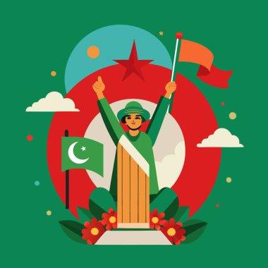 Bangladesh independence day, Patriotic Bangladesh flag banner post concept for 26 th march, Vector clipart