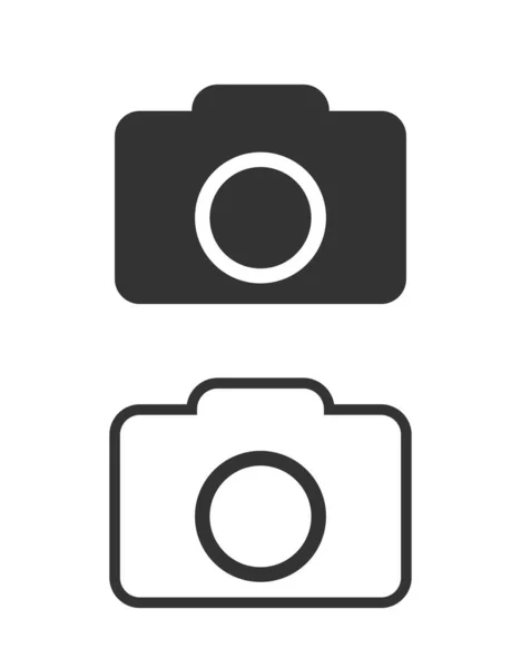 Camera Icon Photo Simple Flat Design Vector Art — Stock Vector