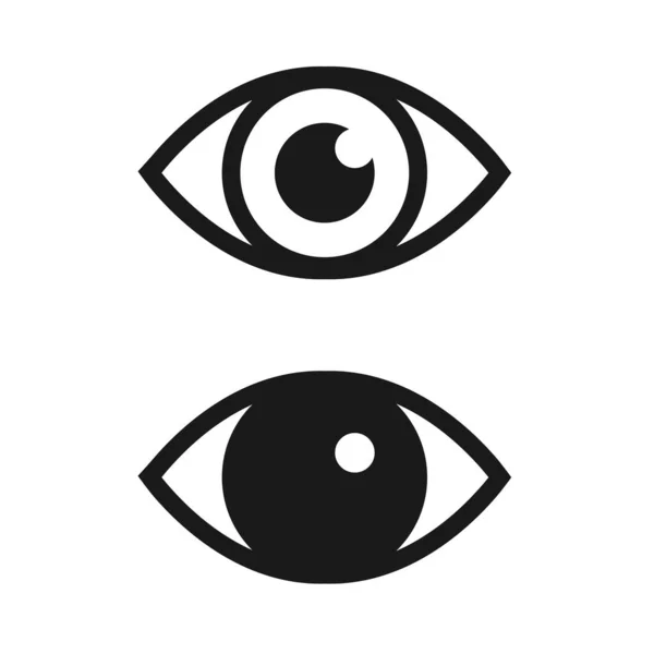 Значок Глаза Разные Глаза Простой Плоский Дизайн Векторное Искусство — стоковый вектор