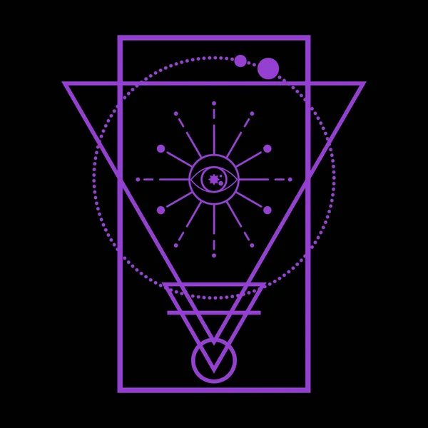 Абстрактна Геометрична Магічна Форма Абстрактний Таємничий Символ — стоковий вектор