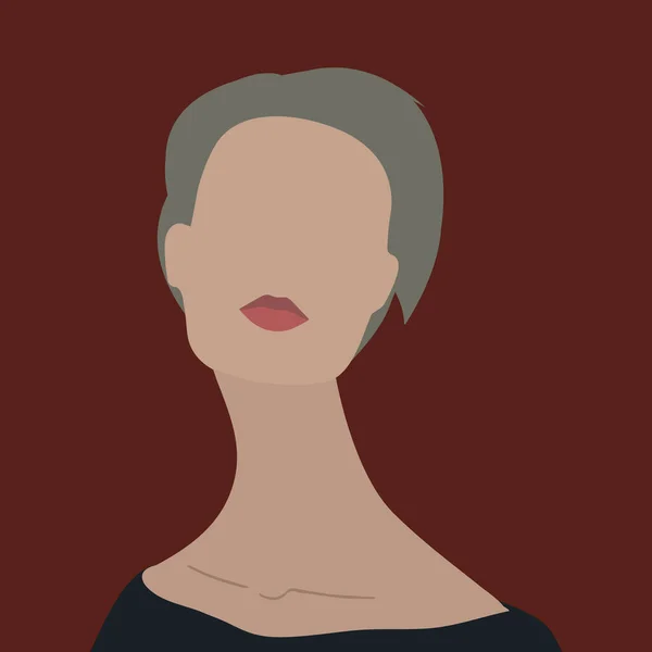 Abstrakcyjny Portret Młodej Kobiety Jasnych Kolorach Ilustracja Wektora Stylu Płaskim — Wektor stockowy