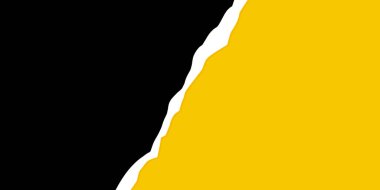 Kesilmiş ve yırtılmış kağıt afiş şablonu. Vektör illüstrasyonu