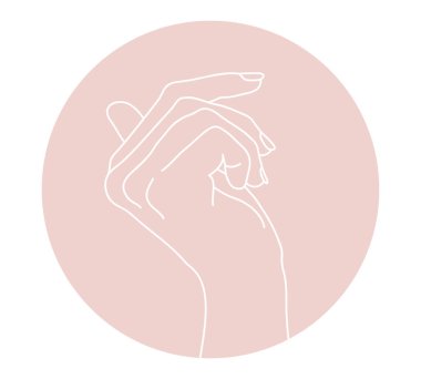 Elle çizilmiş zarif kadın el çizimi. Vektör illüstrasyonu