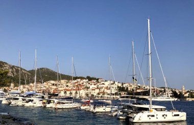 Güzel liman manzarası