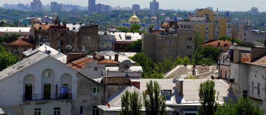 Eski kasabanın şehir merkezi manzarası