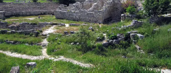 Şehrin eski kalıntıları.