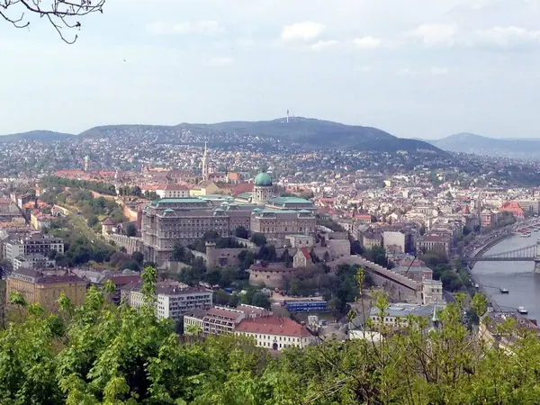 Вид Вершины Центра Старого Города Европейских Городов — стоковое фото