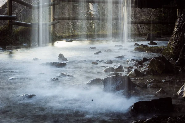 waterfall on a river with a beautiful view