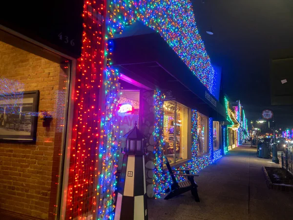 Luces Decoraciones Navideñas Rochester Hills Michigan — Foto de Stock