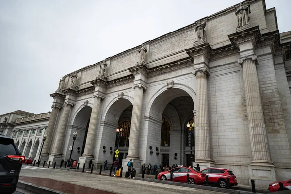 Washington 'daki Union İstasyonu binası yağmurlu bir günde