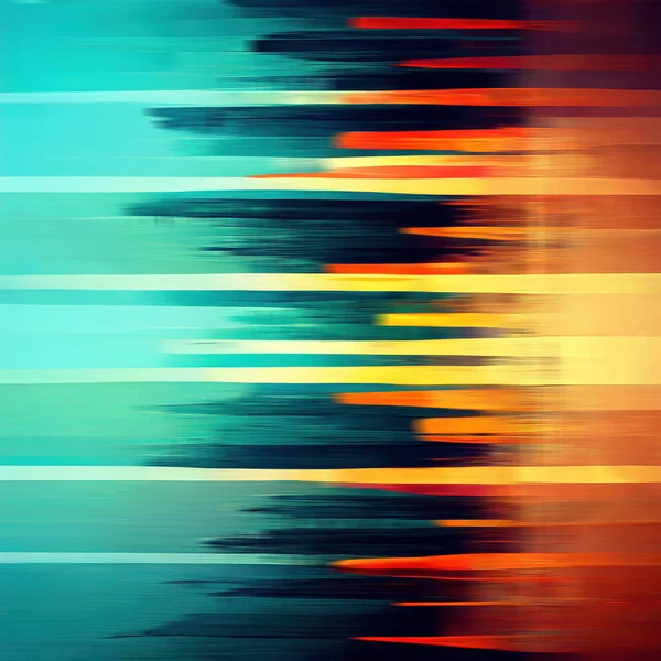 Color stripes. Abstract background. Frequency texture. Blur orange red yellow cyan blue gradient lines decorative design art collage illustration.