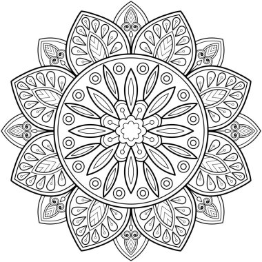 Mandala dijital sanatı el desenleri çizer. Duvardaki sanat eserleri. Boyama kitabı Dantelli desen dövme. Bir duvar kağıdı boyası gömleği ve döşeme kalıbı çıkartması için tasarlandı Etnik süslemede dekoratif