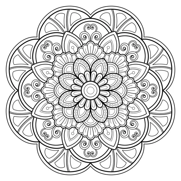 Sztuka Cyfrowa Mandala Rysuje Wzory Dłoni Sztuka Ścianie Kolorowanka Koronkowy — Wektor stockowy