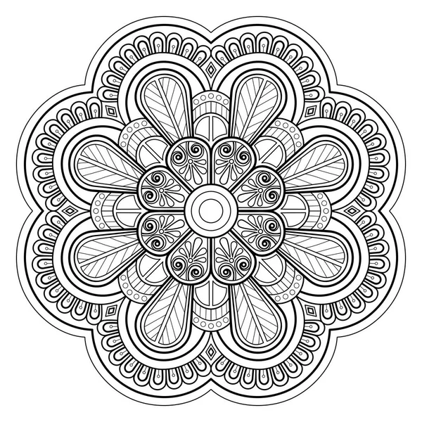 Vektorabstraktes Mandala Muster Kunst Der Wand Malbuch Spitzenmuster Die Tätowierung — Stockvektor