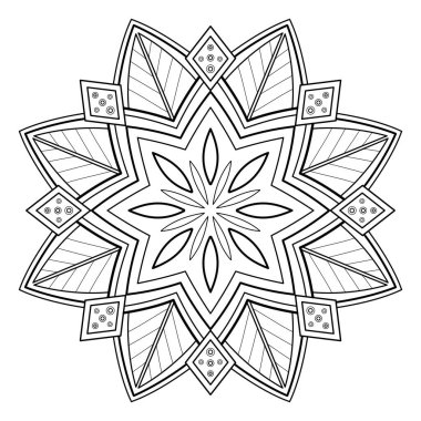 Mandala dijital sanat modeli. Duvardaki sanat eserleri. Boyama kitabı Dantelli desen dövme. Duvar kağıdı boya gömleği ve döşeme kalıbı çıkartması tasarımı, etnik çember dekoratif süslemesi için tasarım