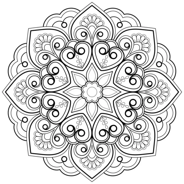 Mandala Művészet Rajzol Kéz Minták Art Falra Színező Könyv Csipke — Stock Vector