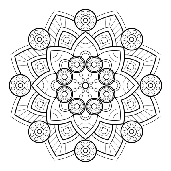 Mandala Vzor Pro Umění Stěně Omalovánky Krajka Vzor Tetování Tisk — Stockový vektor