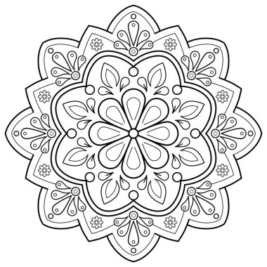 Mandala sanatı, duvara Art 'ın el izlerini çizer. Renklendirme kitabı Dantelli Dövme desenli bir duvar kâğıdı tişörtü ve döşeme kalıbı çıkartması tasarımı desenli dekoratif süsleme